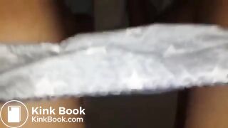 Girl having diarrhea in the toilet