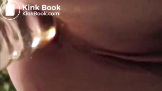 Latex girl dildoes arse and shits