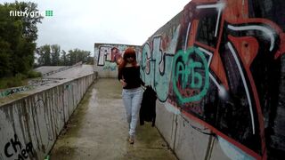 beautiful and sexy Russian redhead crapped