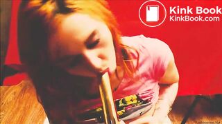 Anal play with hot shit