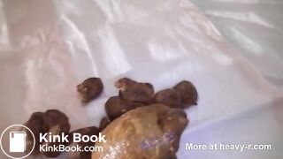 Watch my ass push out a huge hard log