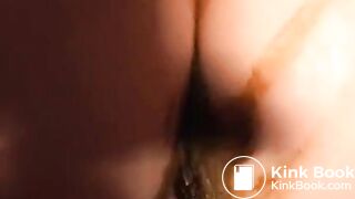 she shits in her hand and smear it all over her chubby body