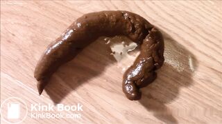 European milf produces a long turd.