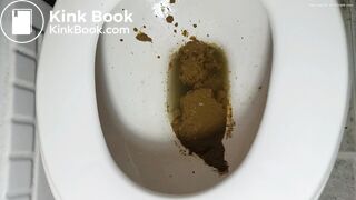 Bbw sloppy shit in toilet.