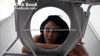 beautiful and sexy girl with black hair crapped