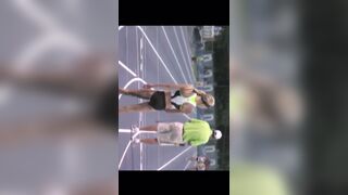 Cute runner has an accident