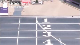 Cute runner has an accident