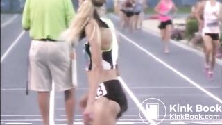 Cute runner has an accident
