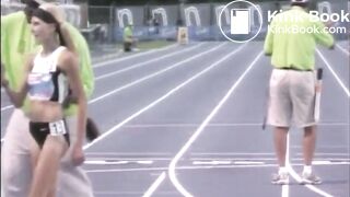 Cute runner has an accident