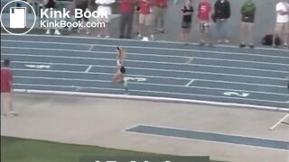 Cute runner has an accident