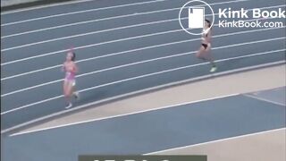 Cute runner has an accident