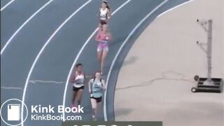 Cute runner has an accident