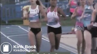 Cute runner has an accident