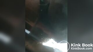 Naked Crazy Negro Lady Piss and Shits on Mans Car