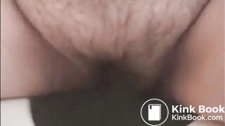 Hairy BBW Pooping Over Toilet