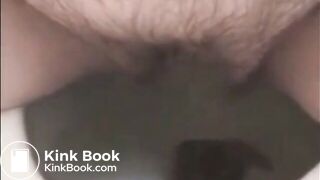 Hairy BBW Pooping Over Toilet