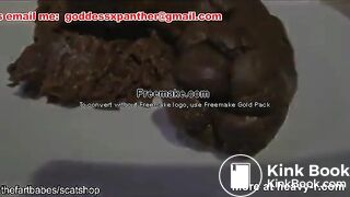 sexy blonde with a mask shitting - video 2