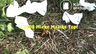 Woman scat in nature