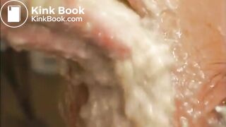 Beautiful Japanese lesbian puke fuck