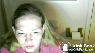 blonde girl has diarrhea - video 3