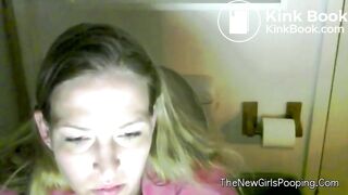 blonde girl has diarrhea - video 3