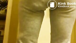 Girls does massive poop in sweat pants