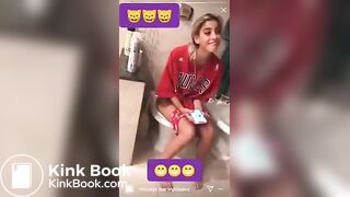Chilean girl pooping