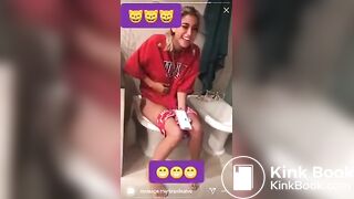 Chilean girl pooping