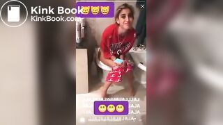 Chilean girl pooping
