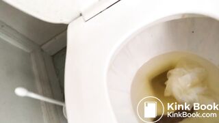 Chubby Girl Shitting on Plate