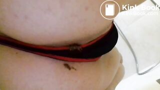 Pooping on thong