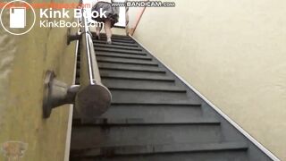 Japanese woman diarrhea outside (3/5)