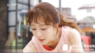Korean girl has diarrhea during yoga