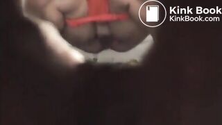 toilet shitting unusual cleaning 033 (cleaning with newspaper)