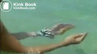 (SMEARING) (VINTAGE) Japanese Lesbians Skinny Dip and Shit in the Ocean