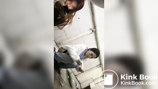 Beautiful Chinese girl pooping in public toilet part1