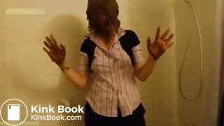 Girl pooping in pants and passing the shit in the face