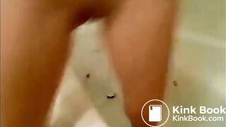 adorable and sexy naked brunette has diarrhea n pees