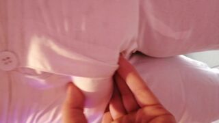 Panty poop and poop on white jeans then smearing