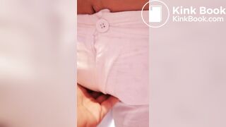 Panty poop and poop on white jeans then smearing