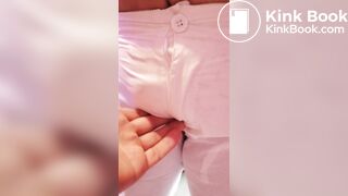 Panty poop and poop on white jeans then smearing