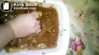 russian girl cooks coctaile