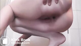 Girls with amazing asses pushing out some massive turds