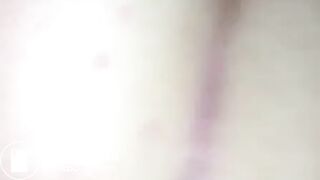 Guy fingers girls anus while she shits