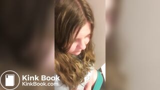 girl pooping on toilet