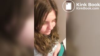 girl pooping on toilet