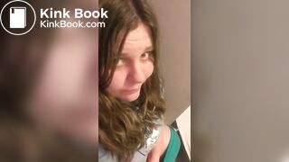girl pooping on toilet