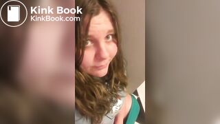 girl pooping on toilet