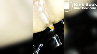 Latina pooping on toilet - video 2