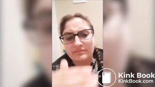 Woman shows her poops in the toilet